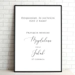 Tablica powitalna na przyjęcie