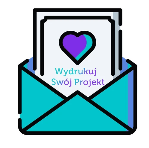 Wydruk próbny  zaproszenia z canva 