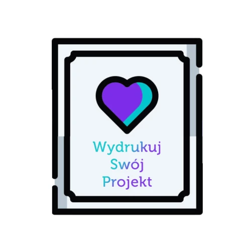 Wydruk próbny - bilecik z canva 