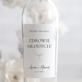 Weselne naklejki na butelkę