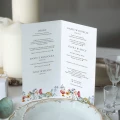 Karta menu lub harmonogram z polnymi kwiatami