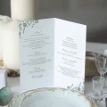 Karta menu lub harmonogram z kwiatami vintage flora - szałwia