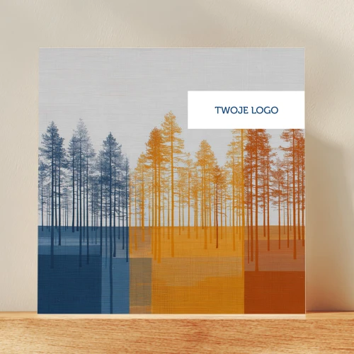Minimalistyczne kartki firmowe na Boże Narodzenie - 14,5x14,5 cm rozkładane