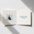 Kartki firmowe na Boże Narodzenie z zimową choinką - 14,5x14,5 cm rozkładane