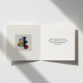 Geometryczne firmowe na Boże Narodzenie z zimową choinką - 14,5x14,5 cm rozkładane