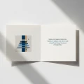 Geometryczne firmowe na Boże Narodzenie z choinką - 14,5x14,5 cm rozkładane