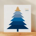 Geometryczne firmowe na Boże Narodzenie z choinką - 14,5x14,5 cm rozkładane