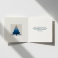 Geometryczne firmowe na Boże Narodzenie z choinką - 14,5x14,5 cm rozkładane