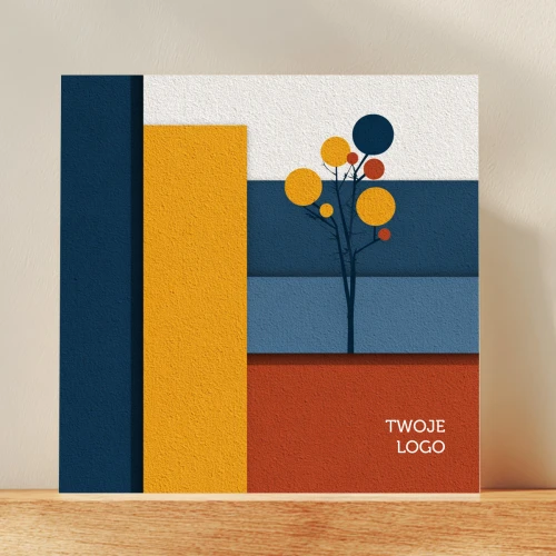 Geometryczne firmowe na Boże Narodzenie - 14,5x14,5 cm rozkładane