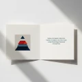Proste kartki firmowe z logo na Boże Narodzenie - 14,5x14,5 cm rozkładane
