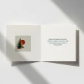 Abstrakcyjne kartki firmowe z logo na Boże Narodzenie - 14,5x14,5 cm rozkładane