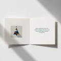 Proste kartki firmowe z logo na Boże Narodzenie - 14,5x14,5 cm rozkładane