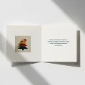 Proste kartki firmowe z logo na Boże Narodzenie - 14,5x14,5 cm rozkładane