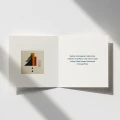 Abstrakcyjne kartki firmowe z logo na Boże Narodzenie - 14,5x14,5 cm rozkładane