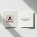Kartki firmowe z logo na Boże Narodzenie - Merry Christmas- 14,5x14,5 cm rozkładane