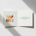 Kolorowe kartki firmowe z logo na Boże Narodzenie - 14,5x14,5 cm rozkładane
