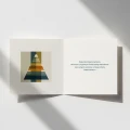 Proste kartki firmowe z logo na Boże Narodzenie - 14,5x14,5 cm rozkładane