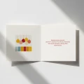 Kolorowe kartki firmowe z logo na Boże Narodzenie - 14,5x14,5 cm rozkładane