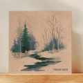 Eko kartki firmowe na Boże Narodzenie - zimowy las - 14,5x14,5 cm