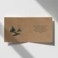 Eko kartki firmowe na Boże Narodzenie - zimowy las - 14,5x14,5 cm