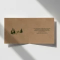 Eko kartki firmowe na Boże Narodzenie - zimowy las - 14,5x14,5 cm