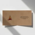 Eko kartki firmowe na Boże Narodzenie - choinka - 14,5x14,5 cm