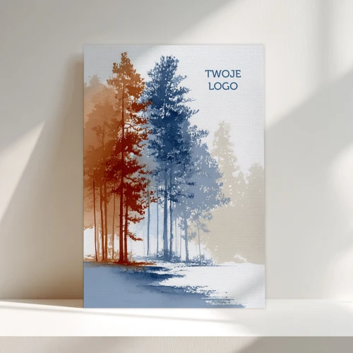 Minimalistyczne kartki firmowe na Boże Narodzenie - 10x15 rozkładane
