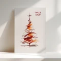 Kartki firmowe na Boże Narodzenie z choinką - 10x15 rozkładane