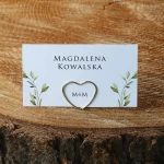 Winietki do stojaka z zielonymi listkami