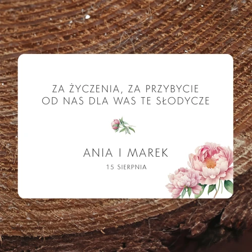 Naklejki na ciasto weselne