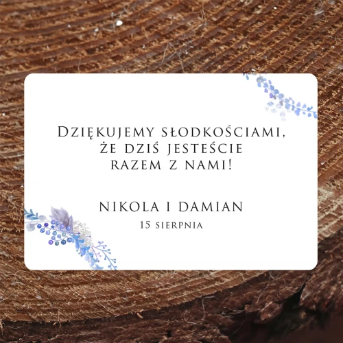 Naklejki na ciasto weselne
