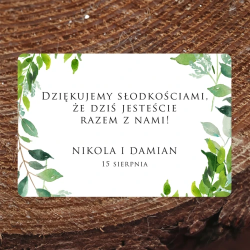 Naklejki na ciasto weselne