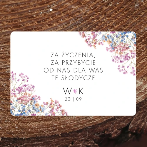 Naklejki na ciasto weselne