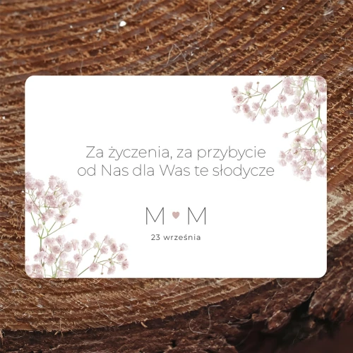 Naklejki na ciasto weselne