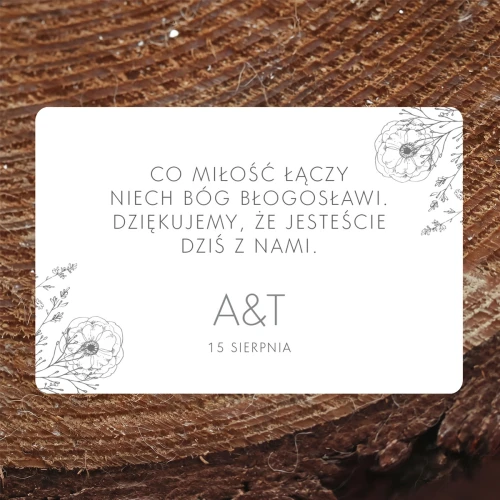 Naklejki na ciasto weselne