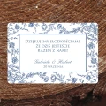 Naklejki na ciasto weselne z motywem "Blue Heritage"