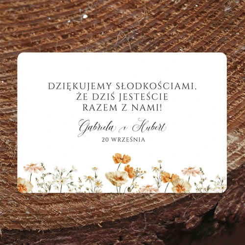 Naklejki na ciasto weselne