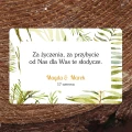 Naklejki na ciasto weselne z liśćmi i paprociami