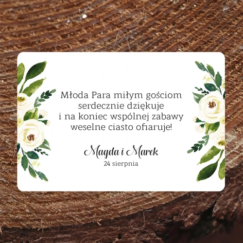 Naklejki na ciasto weselne
