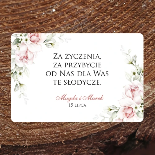 Naklejki na ciasto weselne