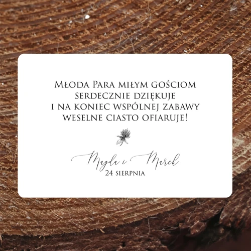 Naklejki na ciasto weselne