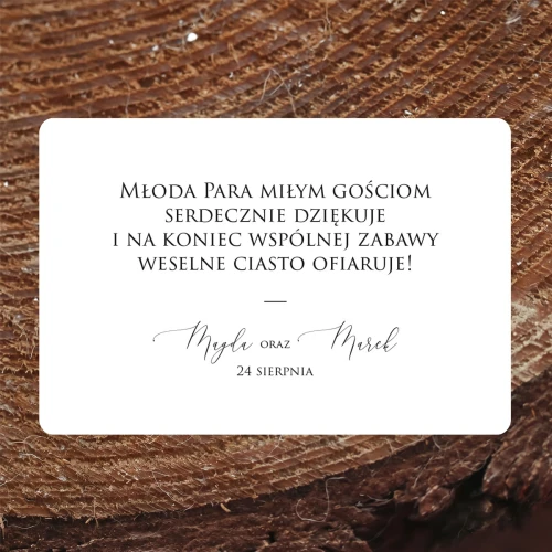 Naklejki na ciasto weselne minimalistyczne