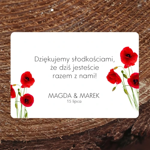 Naklejki na ciasto weselne
