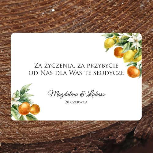 Naklejki na ciasto weselne