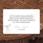 Naklejki na ciasto weselne