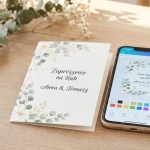 Druk zaproszeń ślubnych z AI – składane do 10 × 15 cm z Twojego projektu