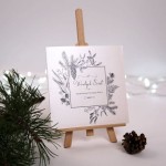 Kartka Firmowa na Boże Narodzenie z dekoracją świąteczną - 14,5 x 14,5 cm
