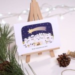 Kartki świąteczno-noworoczne wzór Betlejem - 10x15 cm