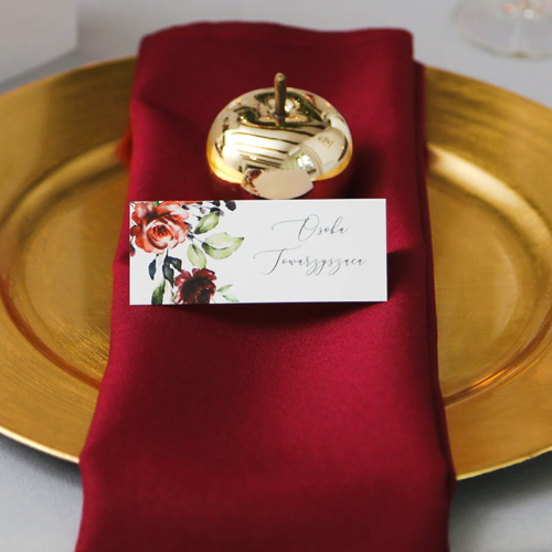 Winietki  - bordowe kwiaty