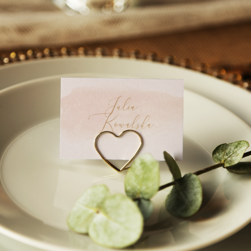 Winietka drukowana jednostronna - pudrowy róż